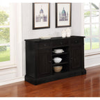 Coaster Home Furnishings Phelps 2-Door Rectangular Antique Noir Server, 39" H x 58" W x 18" D, Brown, 121235