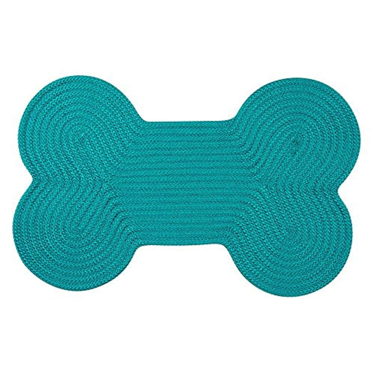 Dog Bone Solid Scatter Rug, 18 By 30-Inch, Turquoise