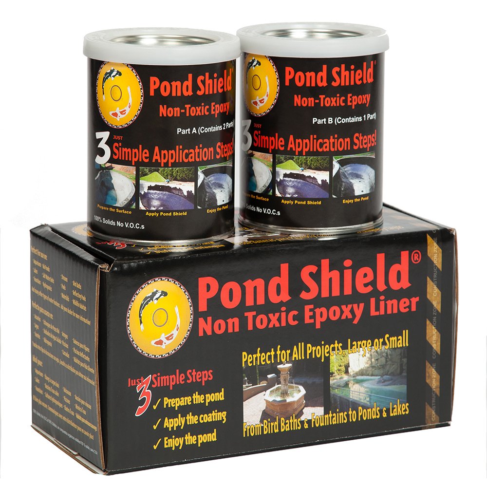 Pond Armor Sku-White-Qt-R Non-Toxic Pond Shield Epoxy Paint, 1.5-Quart, White, 48 Fl Oz (Pack Of 1)