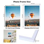 Jcjmy 10X15 White Picture Frame Set Of 3, Horizontal And Vertical Formats For Wall Hanging, 10 X 15 Wall Gallery Poster Photo Fr