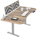 VIVO Electric 63 x 32 in Standing Desk, Memory Height Adjustment, 1B Series, Holds 220 lbs, Reclaimed Wood Top Gray Frame, DESK-