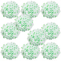 WYZworks Set of 10 - Green Polka DOT 12 - (10 Pack) Tissue Pom Poms Flower Party Decorations for Weddings, Birthday, Halloween, 
