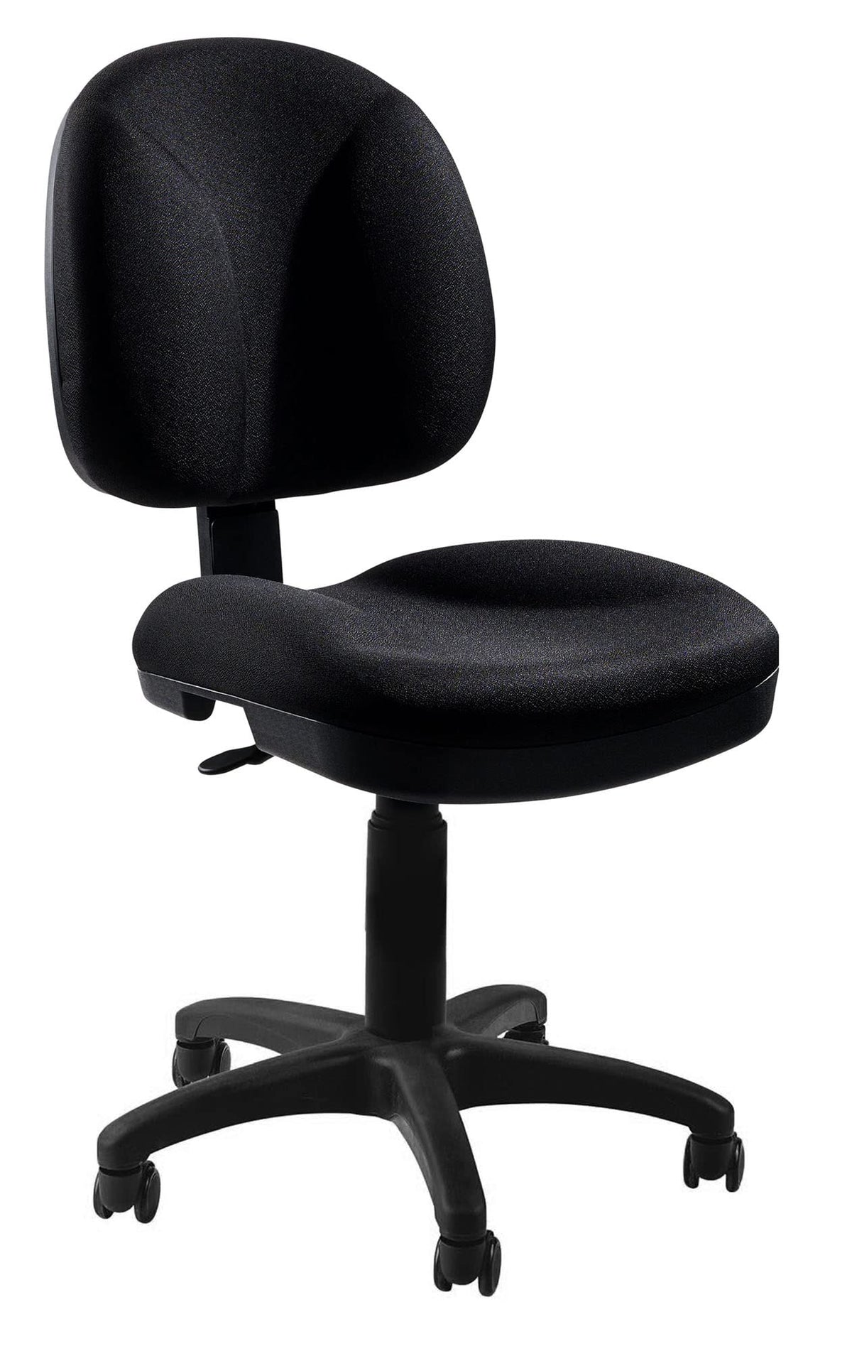 National Public Seating Nps Comfort Height Adjustable Armless Task Chair With Plush Padded Seat - Black