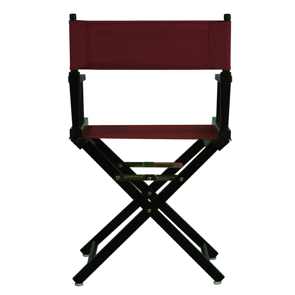Casual Home 18" Director'S Chair Black Frame With Burgundy Canvas