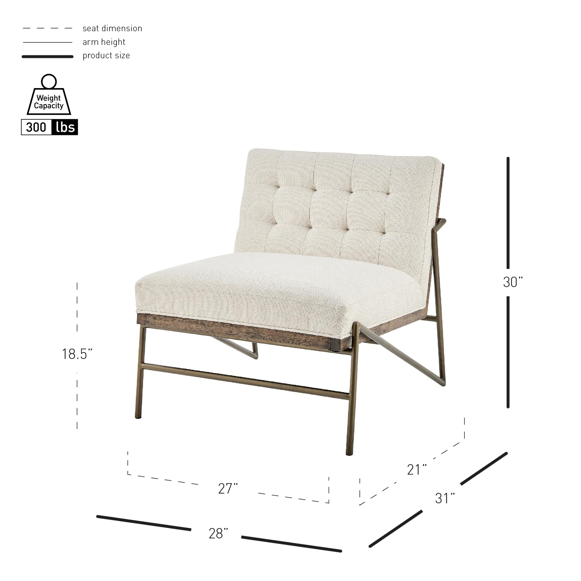 Npd Furniture And More Marlow Fabric, Cardiff Cream Accent Chair, Beige