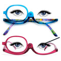 Sehnsucht 2 Pairs Eye Make Up Reading Glasses Womens Magnifying Cosmetic Readers Rotating Makeup Glasses for Women Blue Purple T