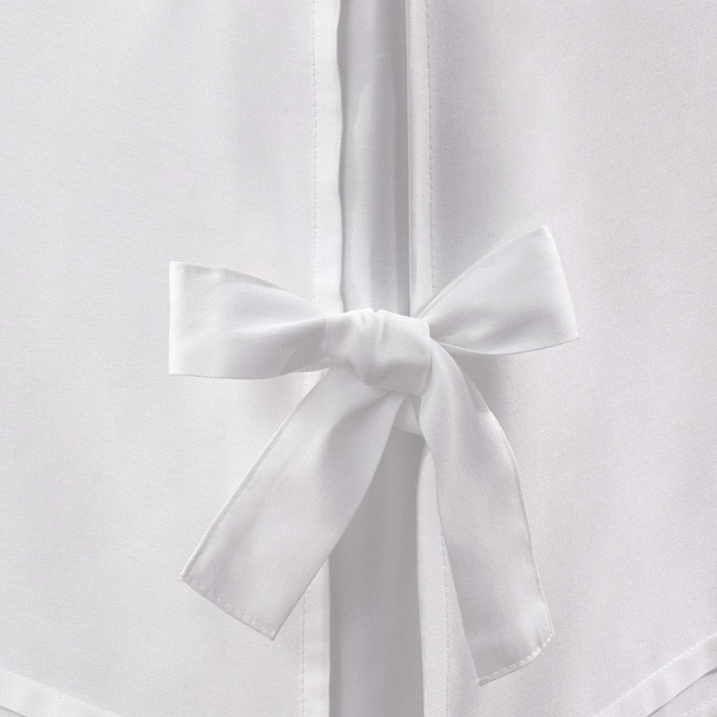 Laura Ashley Home - Corner Tied Tailored Bedskirt, Luxury Bedroom Decor, Wrinkle & Fade Resistant (White, King)