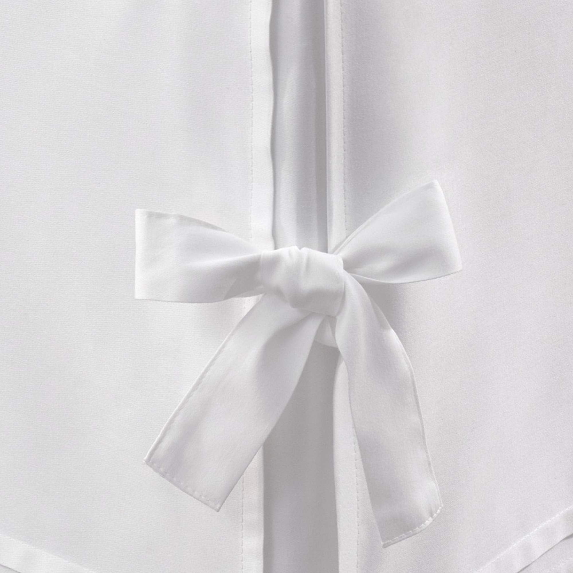 Laura Ashley Home - Corner Tied Tailored Bedskirt, Luxury Bedroom Decor, Wrinkle & Fade Resistant (White, King)