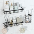 Uninol Shower Caddy Organizer with Hooks,Self Adhesive Bathroom Shelves,Shower Shelves,No Drilling Bathroom Organizers and Stora