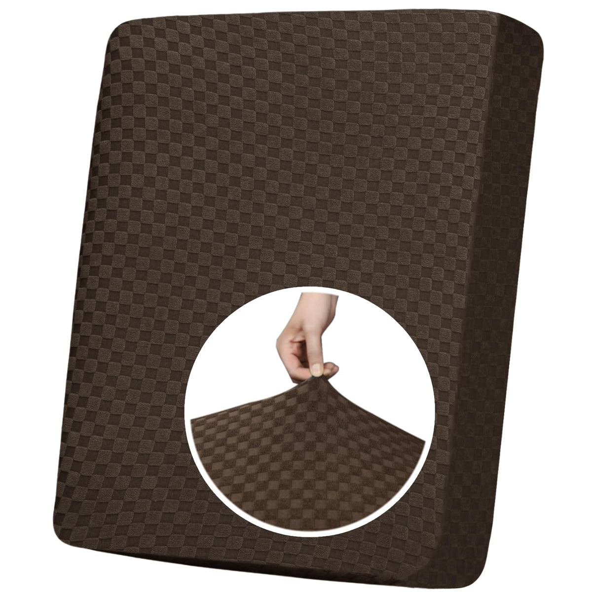 Yemyhom Stretch Individual Cushion Covers Sofa Chair Seat Cushion Slipcovers Soft Couch Cover Replacement Large Checkered Furnit