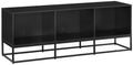 Crosley Furniture Enzo Large Vinyl Record Storage TV Stand and Entertainment Center, Media Console, Black