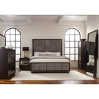 Coaster 215711KW Madden Floor Mirror, Smokey Walnut/Coffee Bean