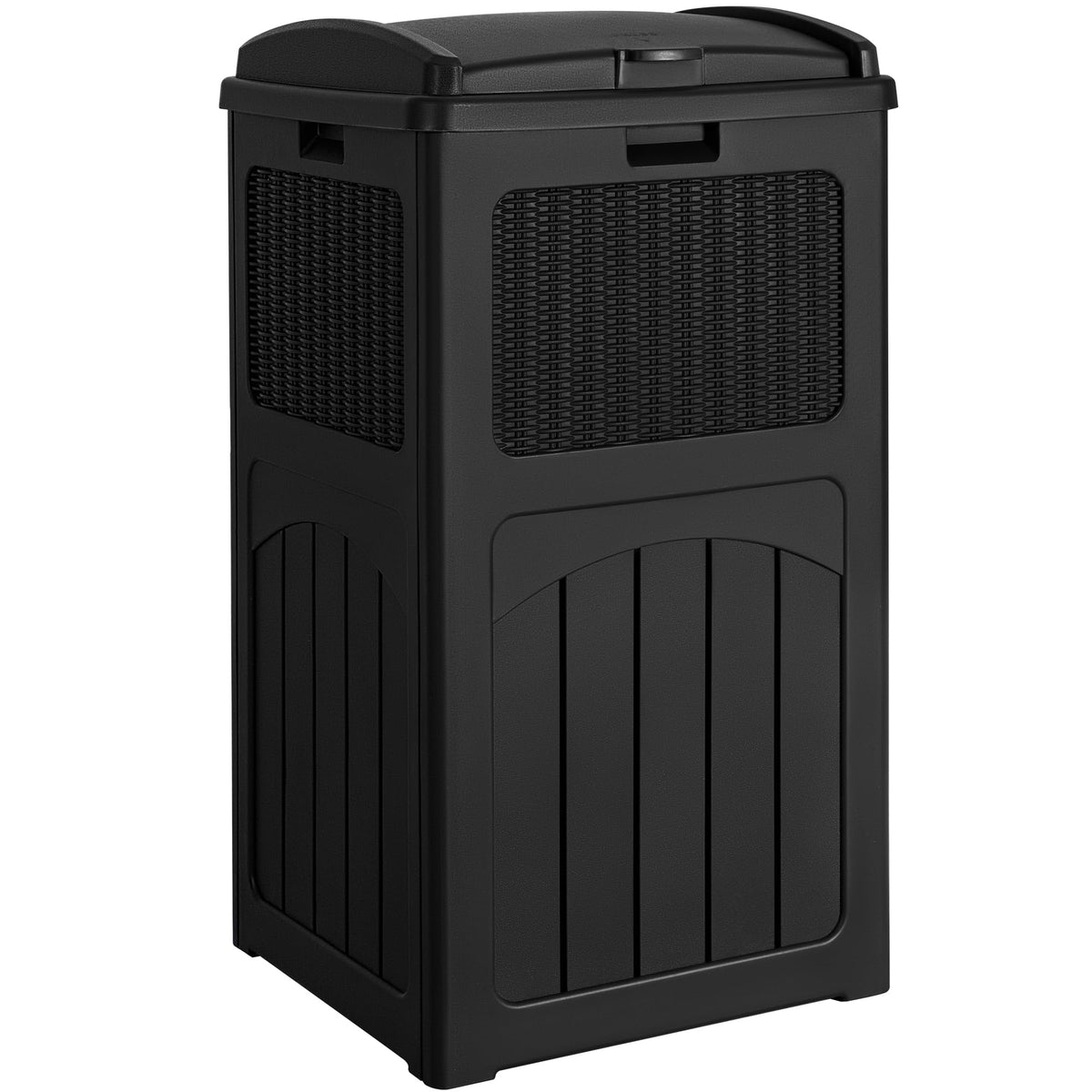 Devoko 33 Gallon Outdoor Trash Can, Hideaway Garbage Bins with Tiered Lid