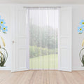 Kuber Industries 3 Pcs PVC Waterproof 7 Feet AC Curtain for Door | 0.45MM Door Window Curtains for Bathroom & Shower with Rings
