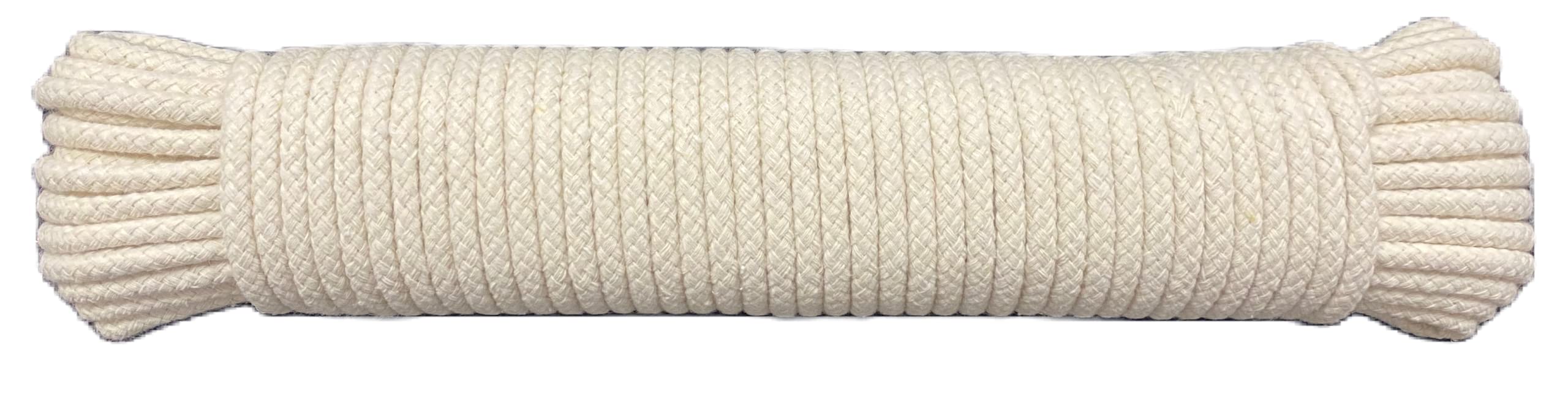 #7 7/32'' x 50' Scottie Cotton Clothesline White