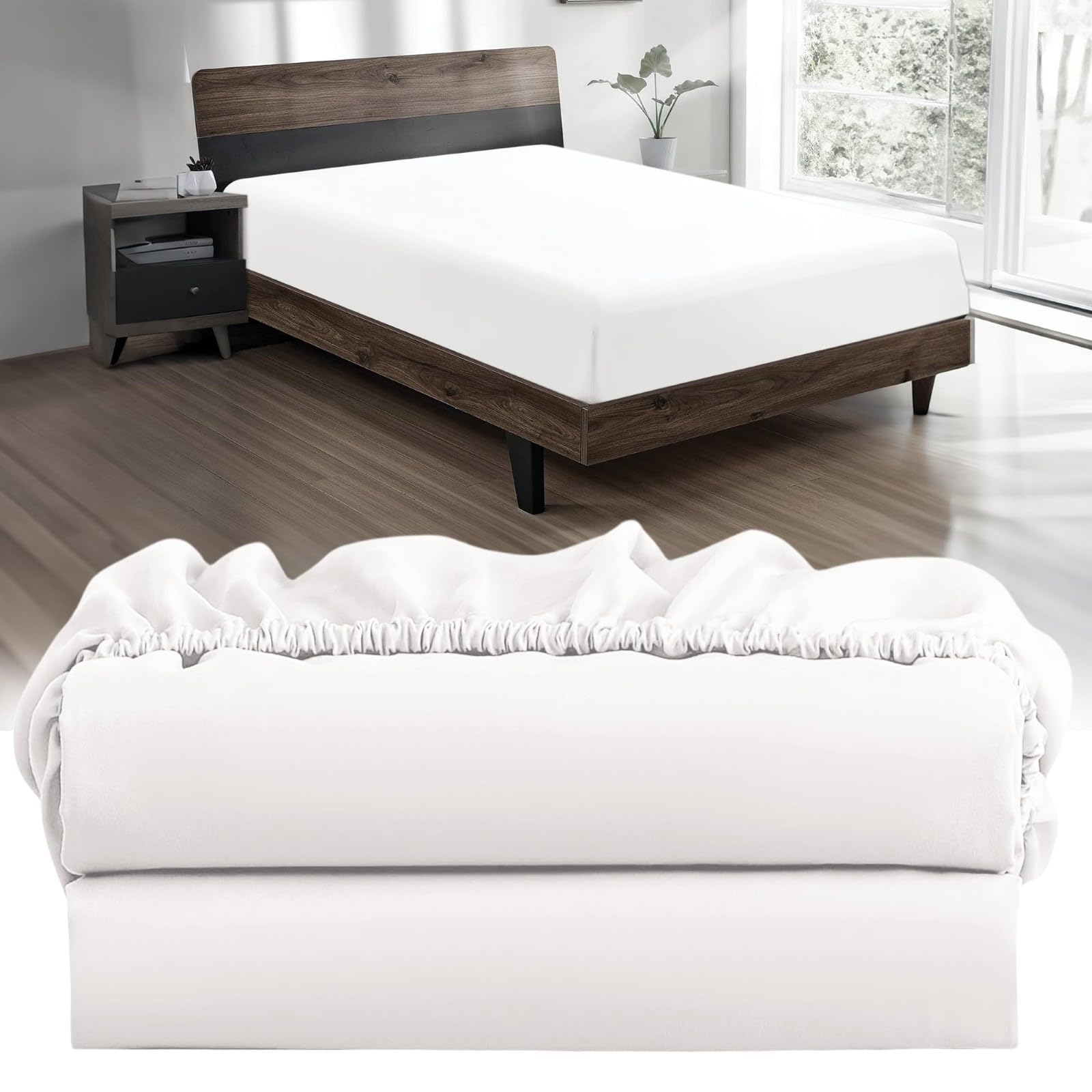 Knit Jersey 100% Cotton 2 Twin Xl Fitted Bed Sheets (2-Pack) Soft And Comfy - Twin Extra Long, 15' Deep Pocket, 39' X 80' Gre