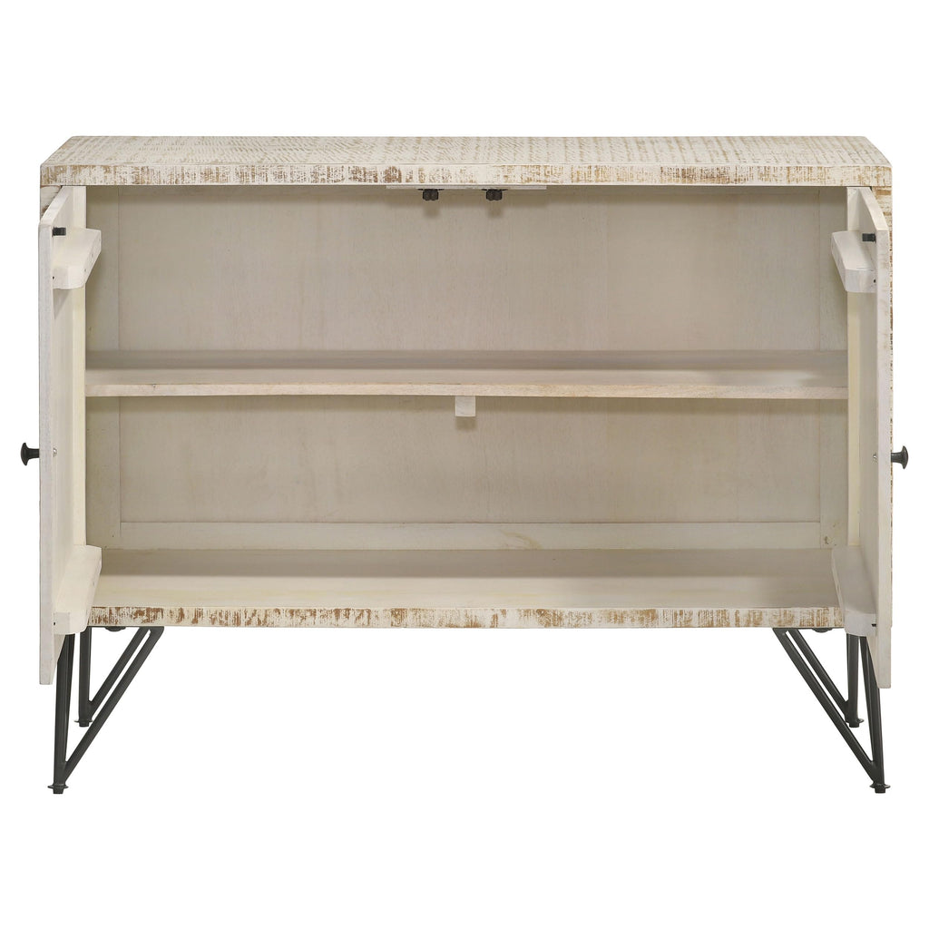 Coaster Home Furnishings Maille 2-Door Accent Cabinet White Washed