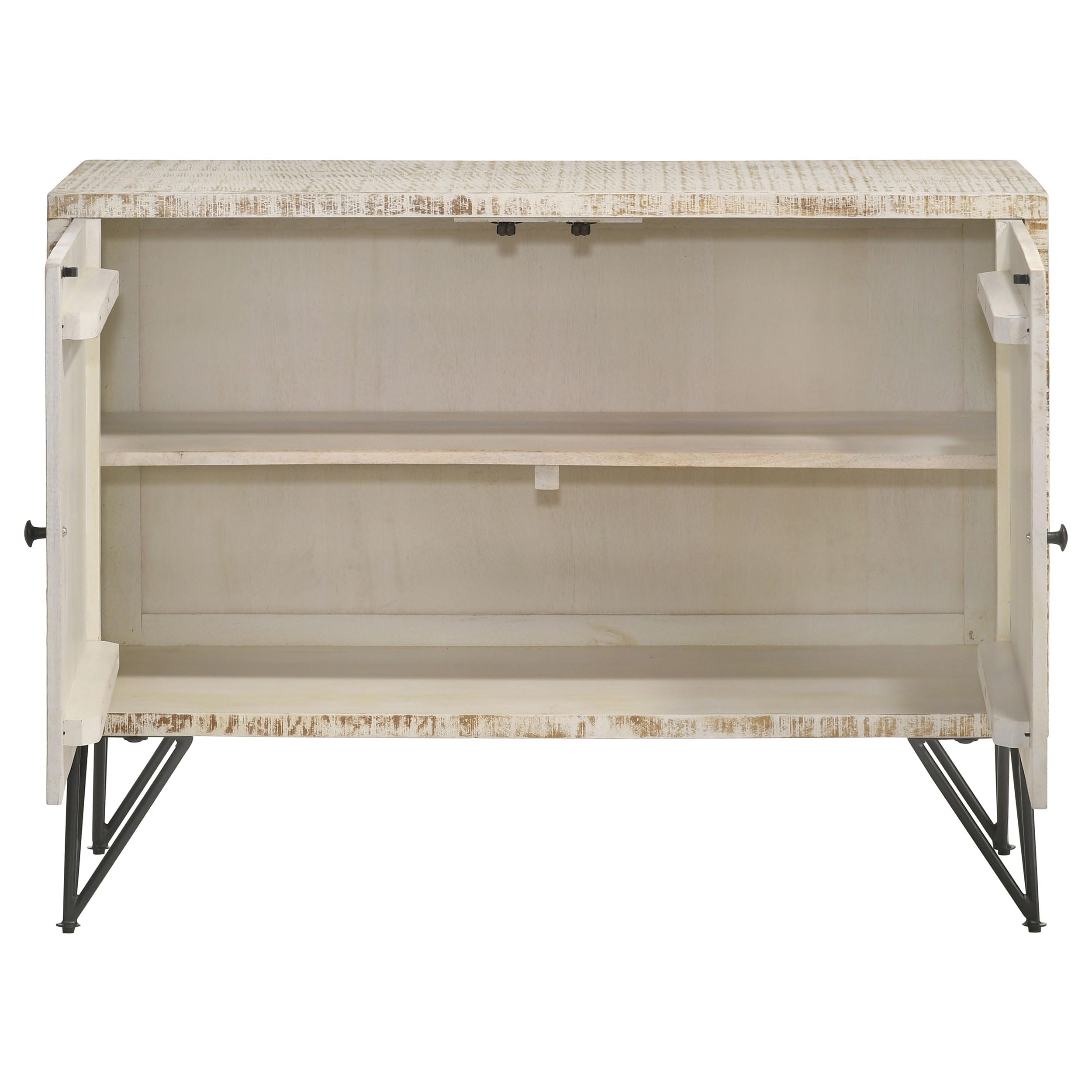 Coaster Home Furnishings Maille 2-Door Accent Cabinet White Washed