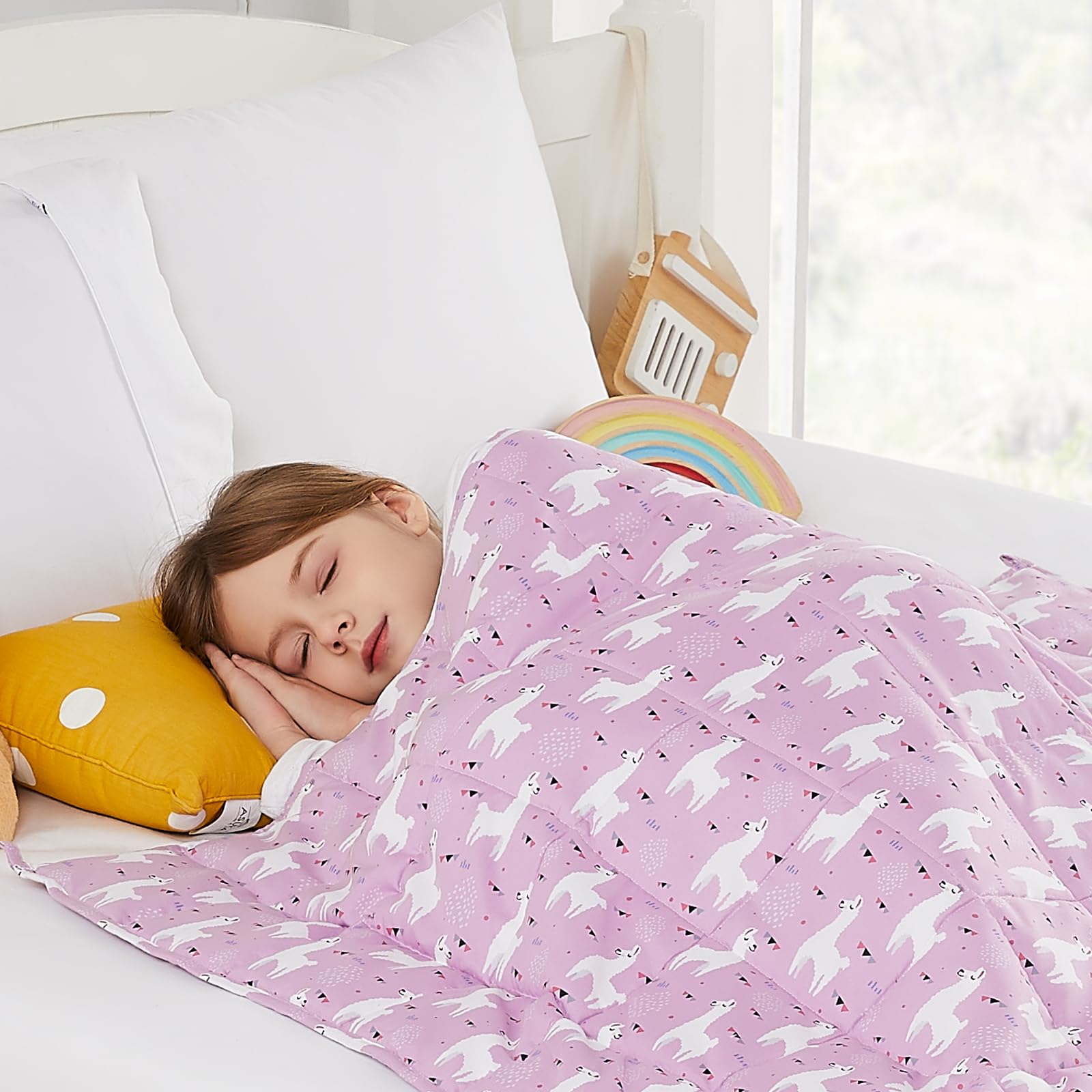 HOSUKKO Weighted Blanket - 2 lbs Purple Alpaca Heavy Blanket - Breathable Blanket(36 * 48 inches, 2 lbs)