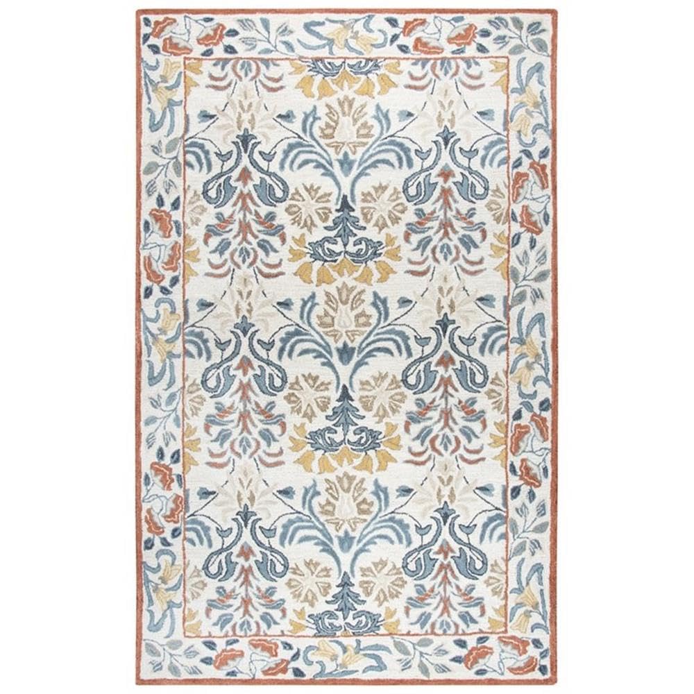 Rizzy Home Alora Decor Lavine 8' X 10' Floral Natural/Rust/Blue Gray/Brown/Gold Area Rug