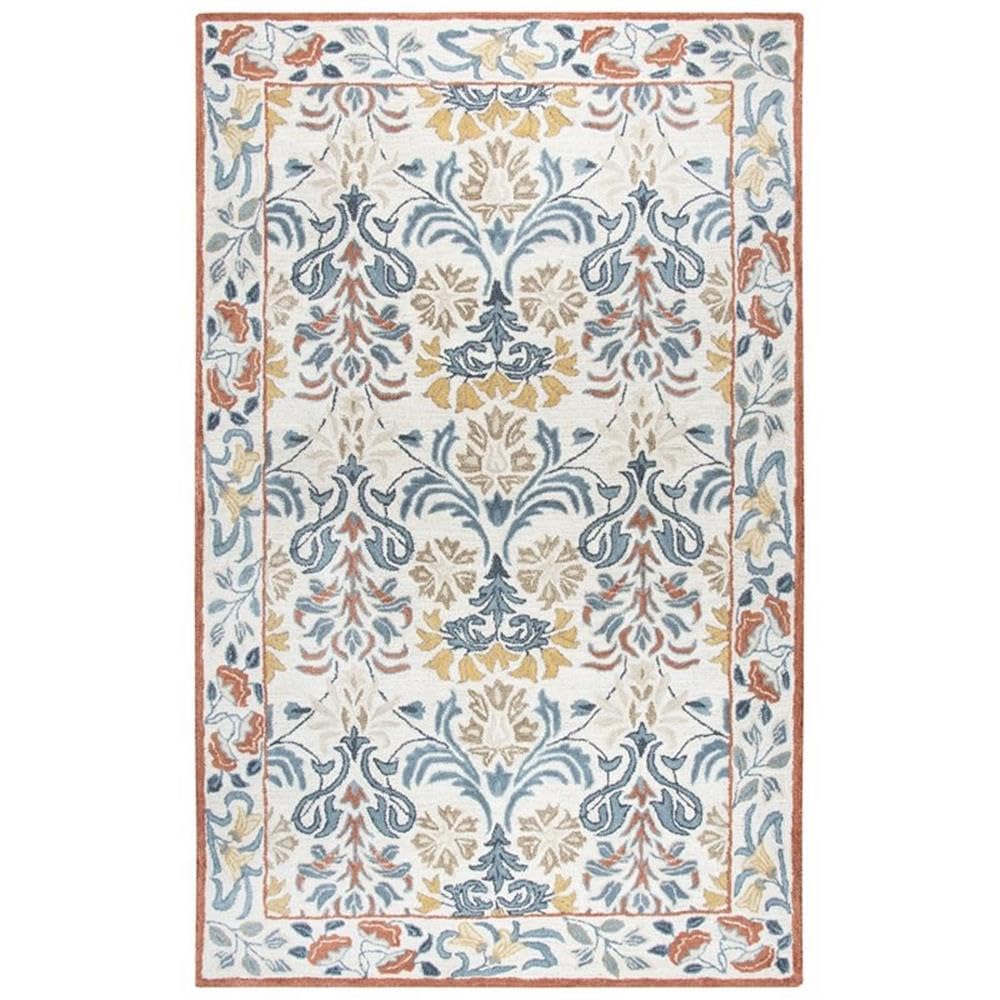 Alora Decor Lavine 10' X 13' Floral Natural/Rust/Blue Gray/Brown/Gold Area Rug