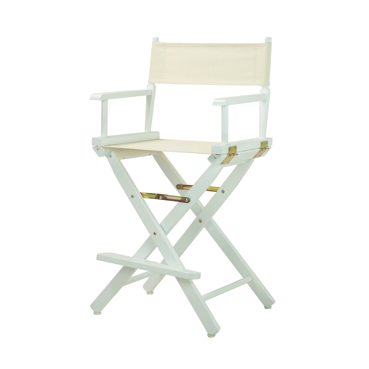 Casual Home 24&quot; Director'S Chair White Frame With Wheat Canvas, Counter Height