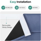 Homeideas 100% Blackout Sidelight Curtains For Front Door, Side Door Window Curtains, Front Door Curtains For Small Window, Thermal Insulated Door Window Covering, (1 Panel, W12 X L54, Stone Blue)