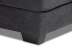 Baxton Studio Langley Dark Grey Sectional Sofa with Left Facing Chaise