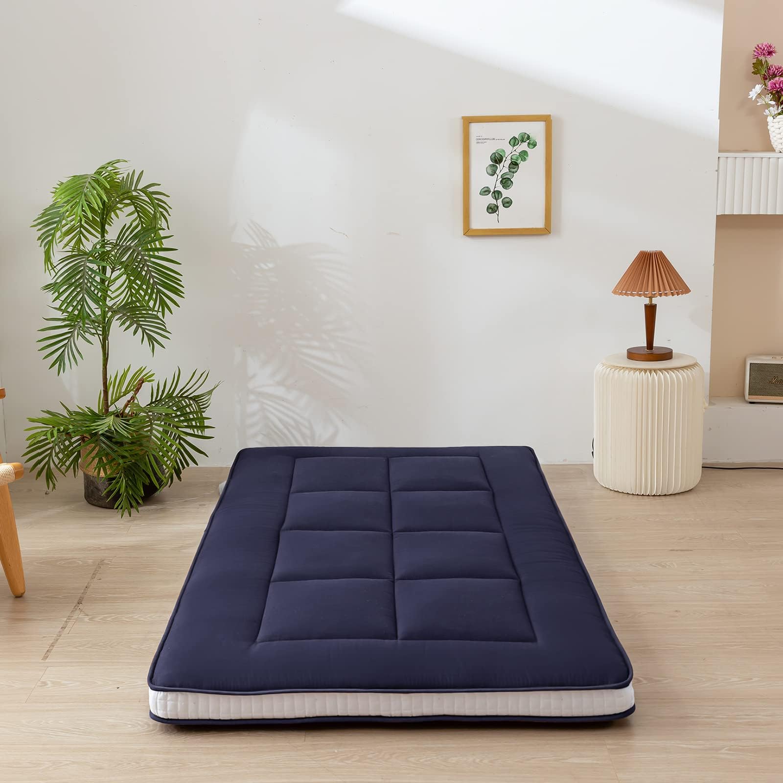 Maxyoyo Japanese Floor Mattress Futon Mattress Twin Bed Mattress, Single Mattress Pad Guest Mattress Floor Bed Mattress, Easy To