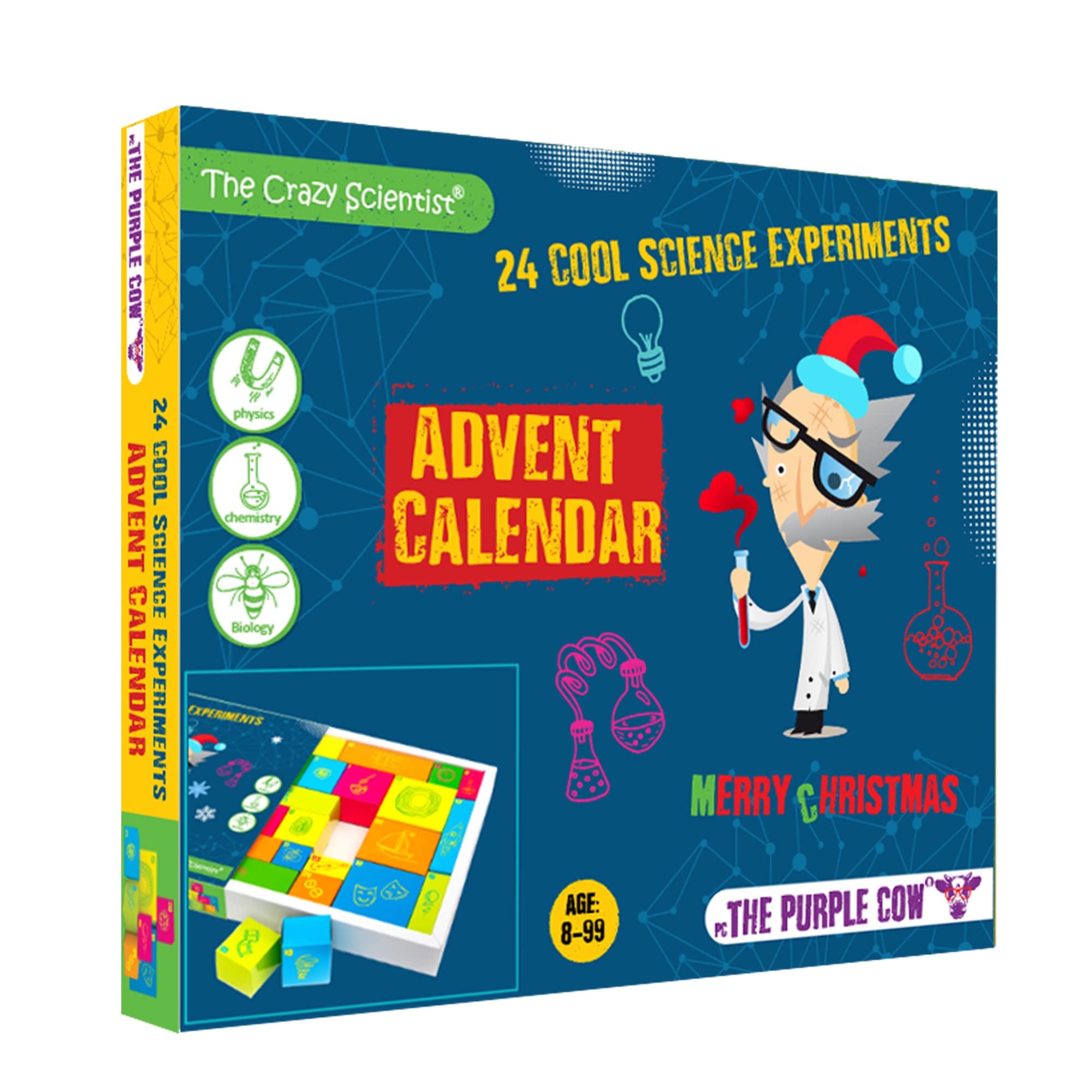 The Purple Cow Advents Crazy Scientist Advent Calendar - 2024 Countdown to Christmas for Kids Boys Girls Who Love Science. Game 