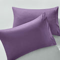 Milvowoc 2Pcs Brushed Microfiber King Pillowcases - 20 X 36 Inch, Purple Pillow Case Set Non Slip Envelope Pillow Cover With Moi