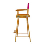Casual Home 230-05/021-30 Director Chair 30" - Bar Height Honey Oakframe/Magenta Canvas