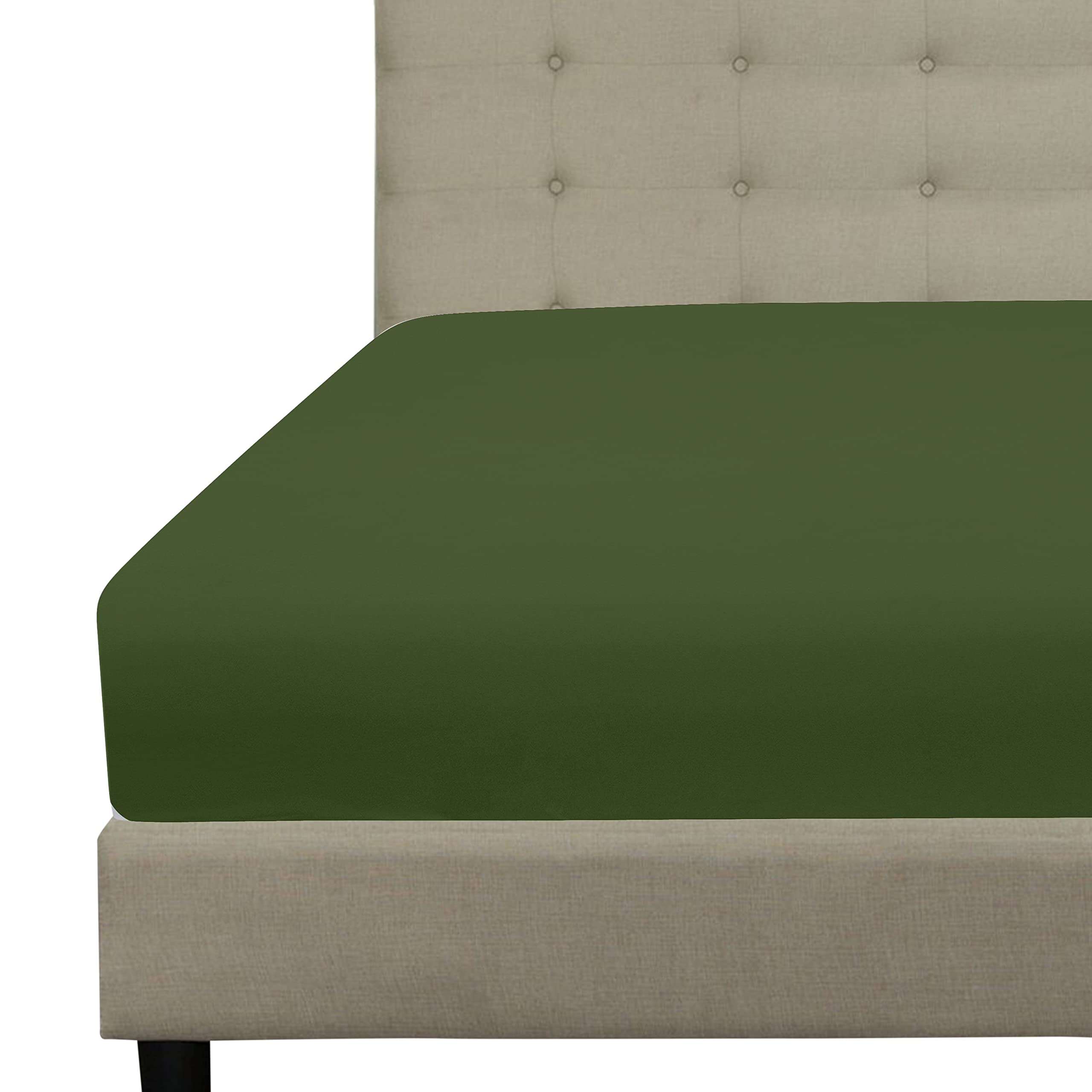 Royale Linens Fitted Sheet Full - Brushed Hotel Quality 1800 - Soft Wrinkle & Fade Resistant - Bottom Sheet - Deep Pocket Stretc