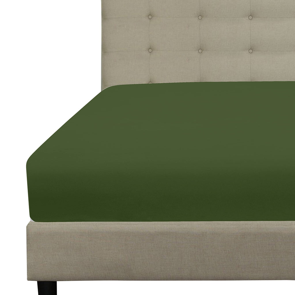 Royale Linens Fitted Sheet Full - Brushed Hotel Quality 1800 - Soft Wrinkle & Fade Resistant - Bottom Sheet - Deep Pocket Stretc