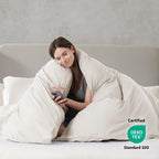 Nestl Off White Duvet Cover King Size - Soft Prewashed King Duvet Cover Set, 3 Piece, With Zipper Closure, 1 Duvet Cover 104X90 Inches And 2 Pillow Shams