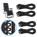 Universal Zero Gravity Chair Repair Cord Kit, 4 Pack Replacement Elastic Cords Repair Tool Kit For Repairing Zero Gravity Chair, Recliners (Black)