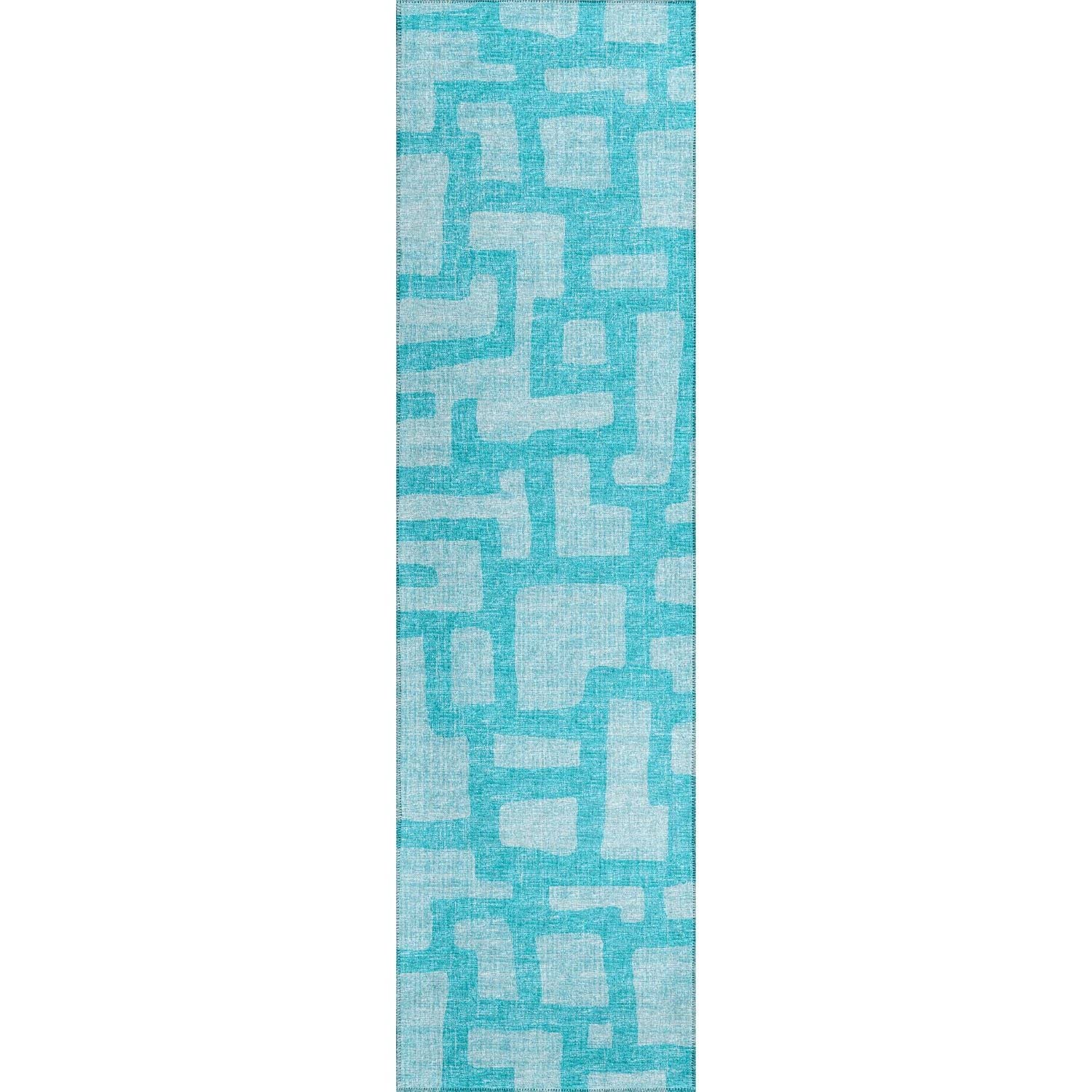 Sedona Sn4 Blue Contemporary Rug Runner 2' 3" X 10'