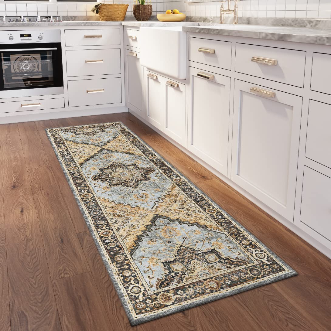 Dalyn Rugs Jericho Jc2 Pewter 2'6&quot; X 8' Rectangle Soft Runner Rug, Easy Clean, Non Shedding, Bedroom, Entry, Living Room, Dining Room, Kitchen Rug
