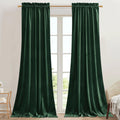 Stangh Dark Green Curtains 96 Inches For Living Room, Soft Smooth Velvet Blackout Noise Reducing Window Panels Christmas Home De