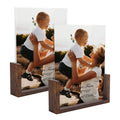 PETAFLOP 8x10 Picture Frame Set of 2, Rustic U-shaped Double Sided Frames Made to Display 8 by 10 Photos, Menu Holder Sign Card 