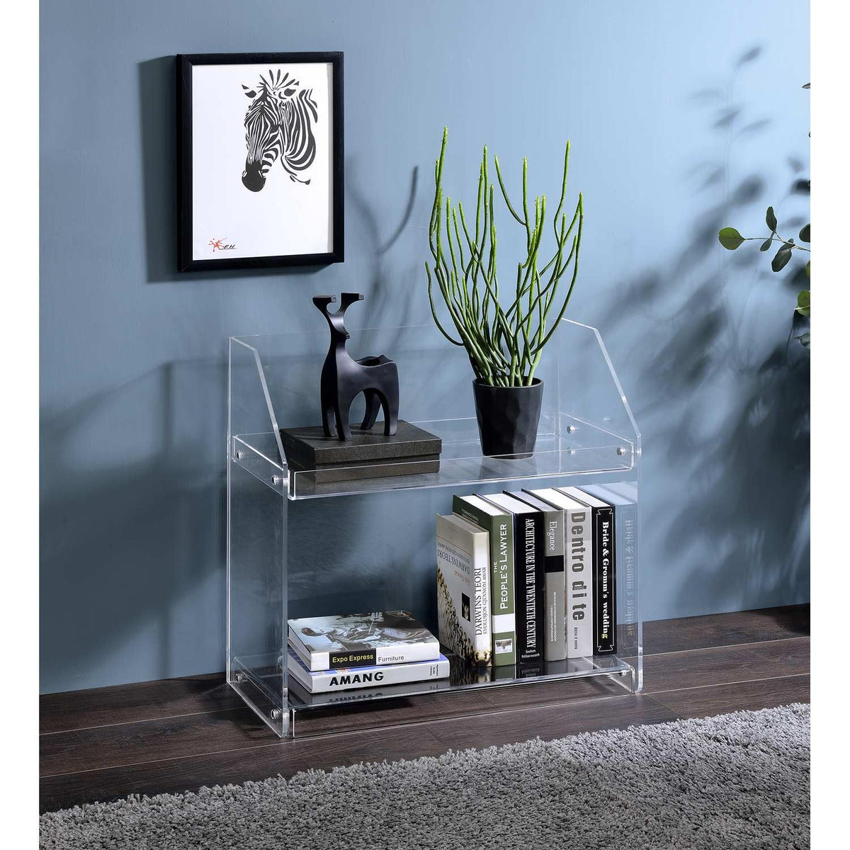 Progressive Furniture A La Carte Acrylic Polyurethane Bookcase in Clear