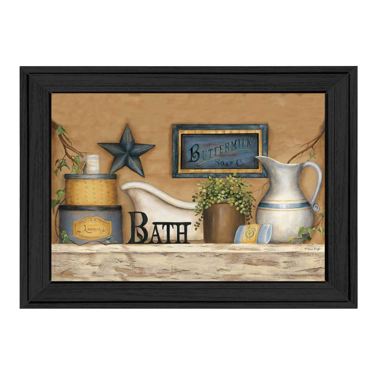 Buttermilk Soap Co Black Framed Print Wall Art