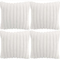 Bunliuys 4 Pack 18X18 Pillow Cover Velvet Pillow Covers, Faux Fur Square Throw Pillow Covers For Living Room Decorations Throw P
