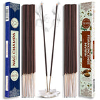 Trumiri Incense Sticks - Combo Pack of 35 Insence-Sticks - 15 Nag Champa + 20 Frankincense Myrrh - Insenses - Insents - Incents 