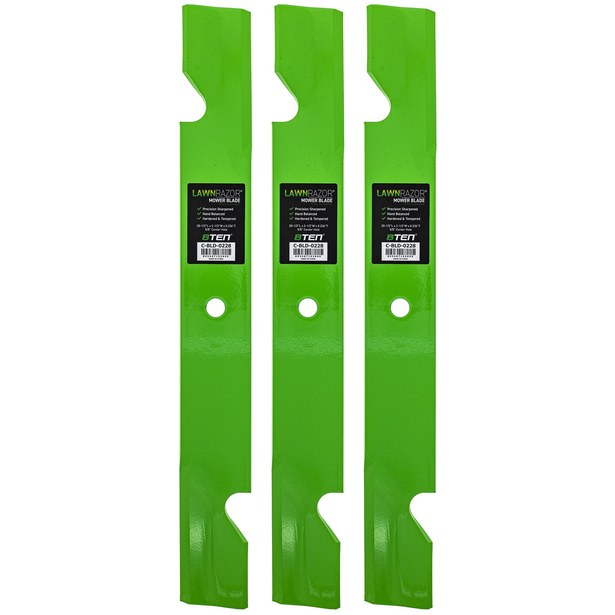 8Ten Lawnrazor Blade Set For Exmark Lazer Z Turf Tracer Toro Titan Zx6000 60 Inch Ultra Cut Deck 103-2530 115-9649-03 (High Lift