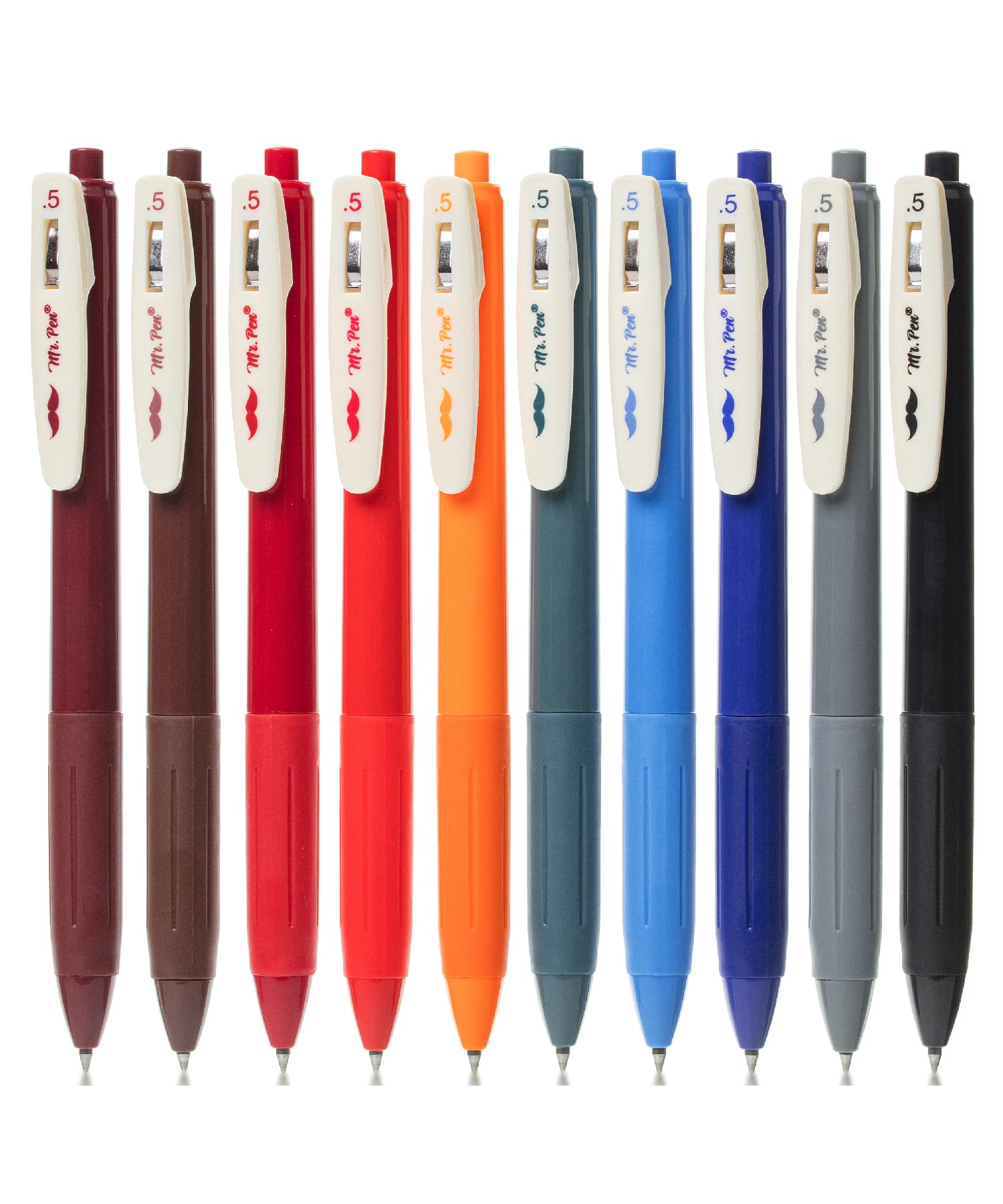 Mr. Pen- Retractable Gel Pens, 10 Pack, Dark Vintage Ink Colors Gel Pens Fine Point, Fast Dry Vintage Pen, Retractable Pens, Gel