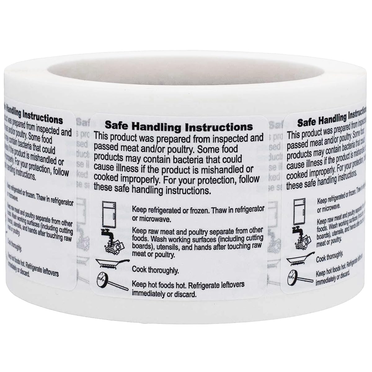 Safe Handling Instruction Labels For Food Rotation Restaurant Deli Gro ...