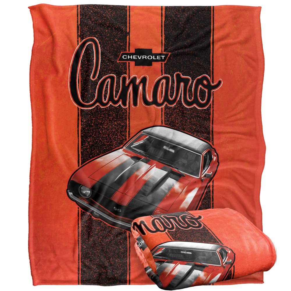 Chevrolet Camaro Stripes Officially Licensed Silky Touch Super Soft Throw Blanket 50' X 60'
