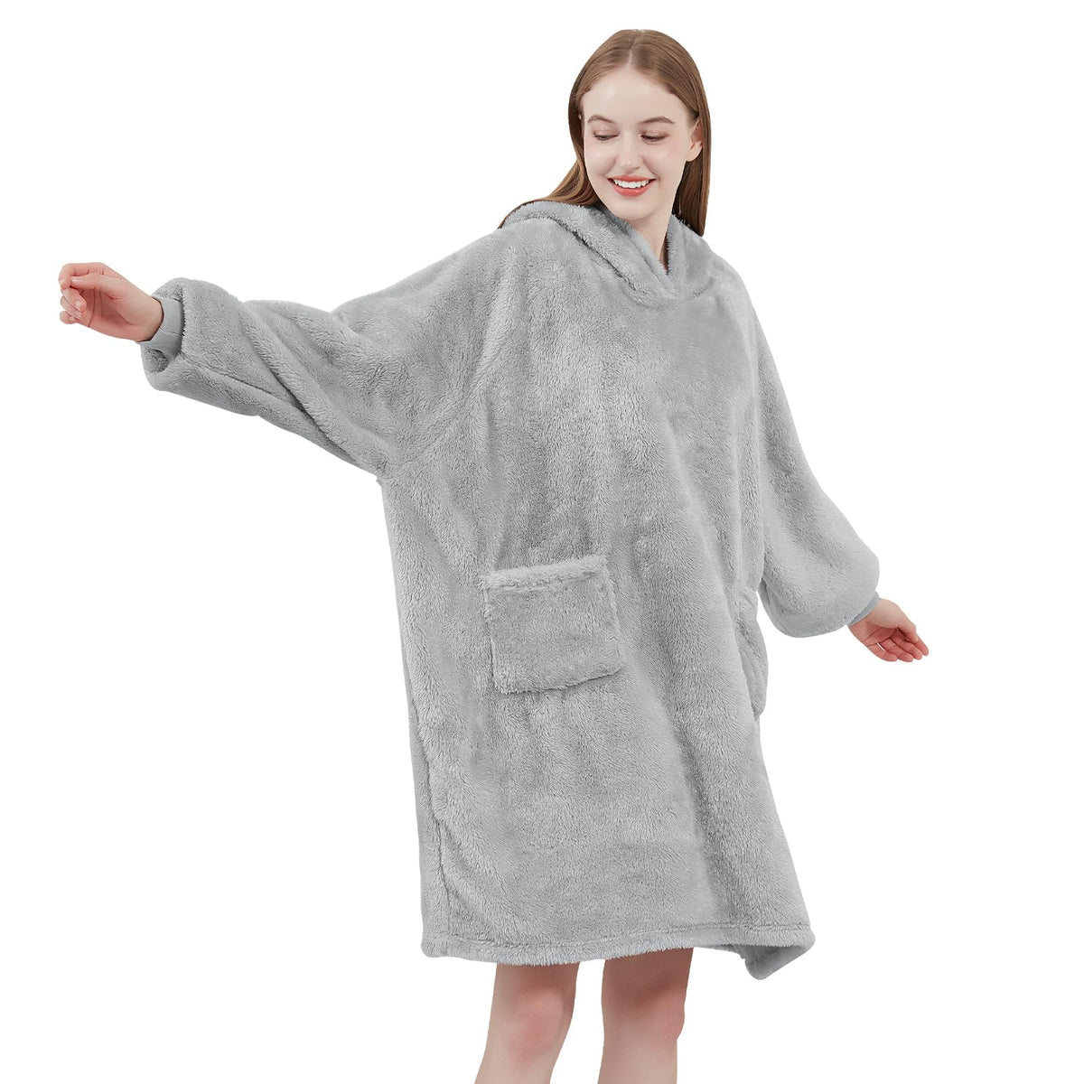 Aisbo Wearable Blanket Hoodie For Women - Oversized Fleece Hoodie Blanket Adult, Warm Hooded Blanket Sweatshirt With Hood Sweate