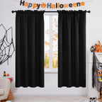 Deconovo Blackout Curtains For Bedroom–Thermal Insulated, Noise-Reducing, Energy-Efficient Drapes For Privacy & Soundproofing–Ideal For Parents, Seniors–52W X 72L Inch, Black, 2 Panels